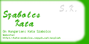 szabolcs kata business card